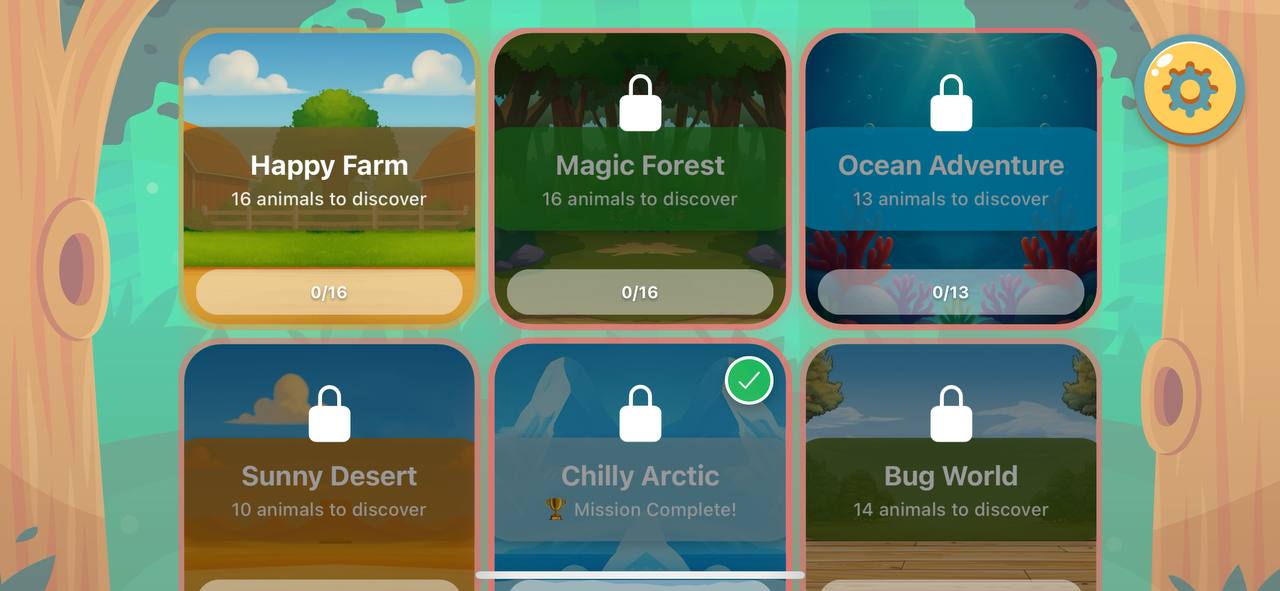 Animal Detective Menu Screen - English
