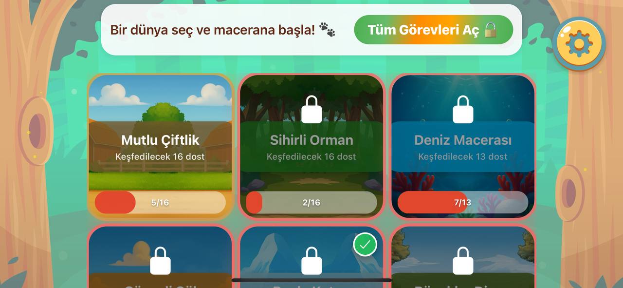 Animal Detective Menu Screen - Turkish